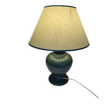 vintage green ceramic lamp Ibiza Robert de Schuytener light fixture