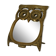 Vintage brass owl table mirror