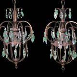 Par of Gilt bronze Chandelier C.1900 Italy