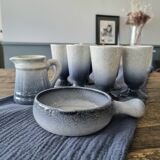 Blue sandstone coffee set