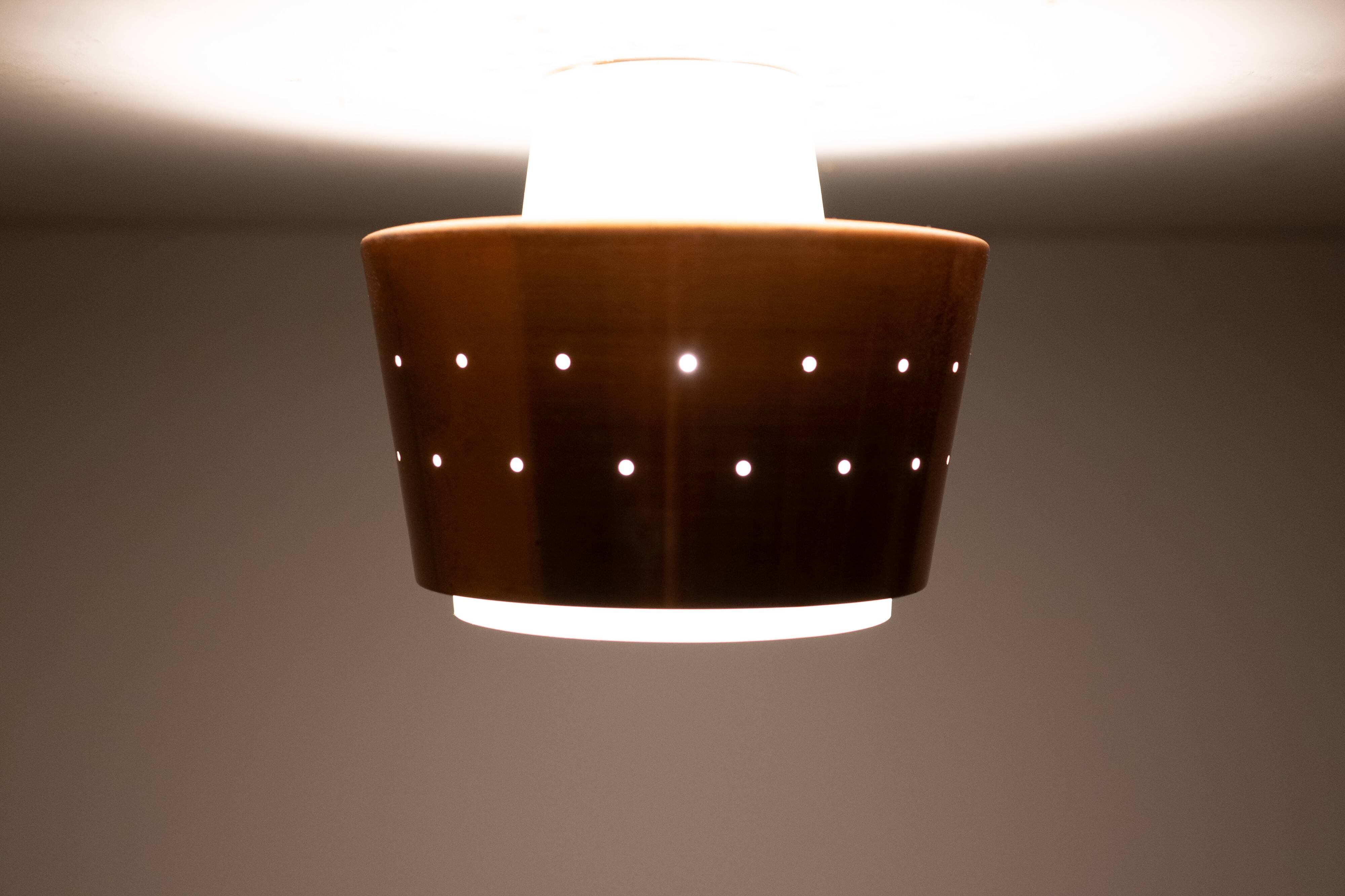 Brass Fog & Mórup pendant lamp 1960s Denmark