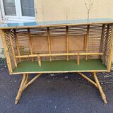 Vintage rattan bamboo bar