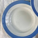 6 pastel blue soup plates in Céranord St Amand earthenware - Languedoc model - Lot 2