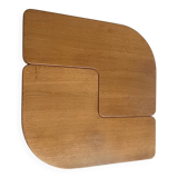 Pair of Twin coffee tables in solid oak by Redureau, circa 1980.