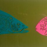 Colour paper artwork face to face