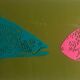 Colour paper artwork face to face