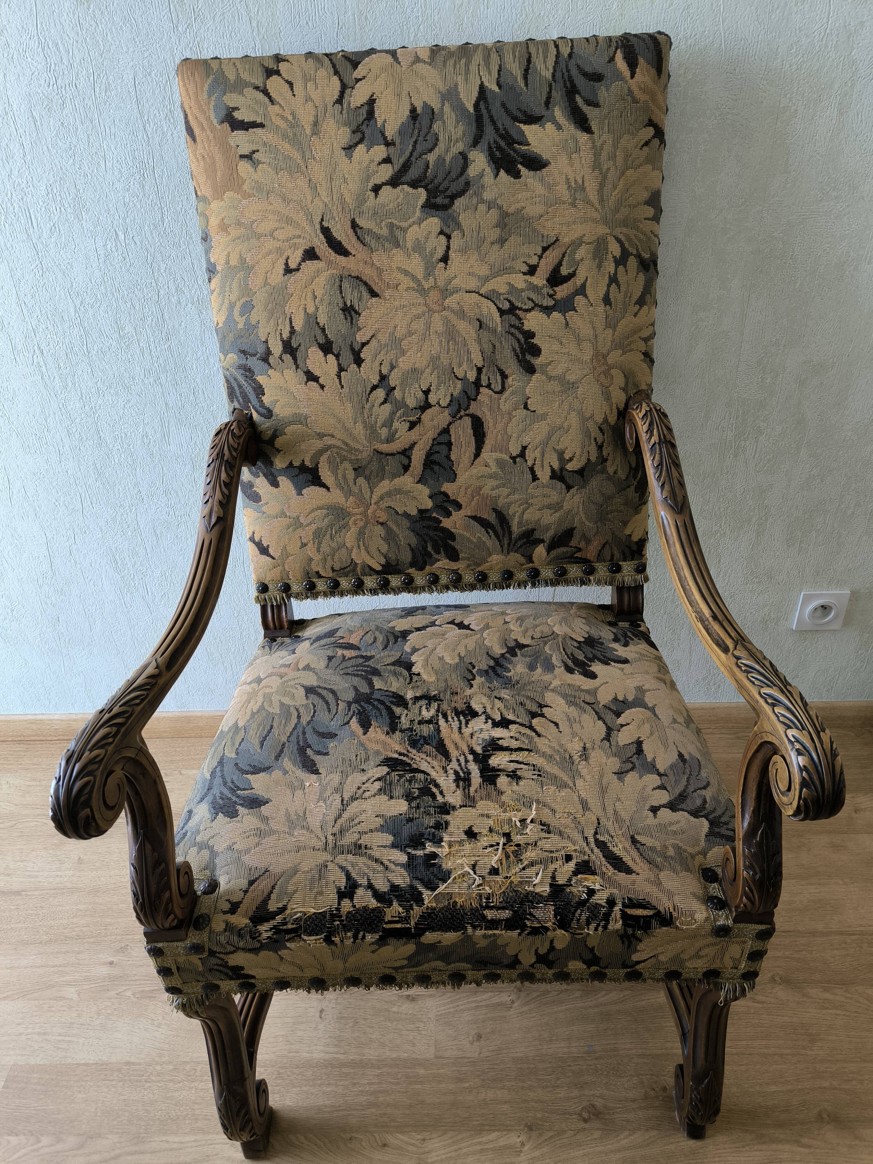 Large Louis XIII armchair