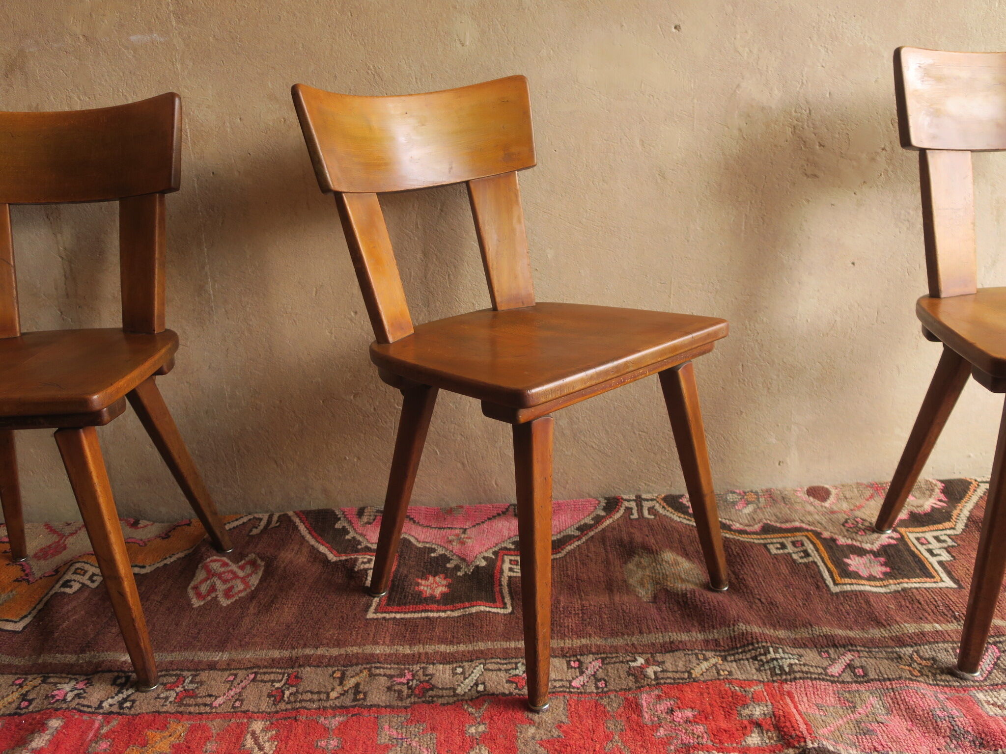 Set of four Brutalist chairs 1940s-1950s