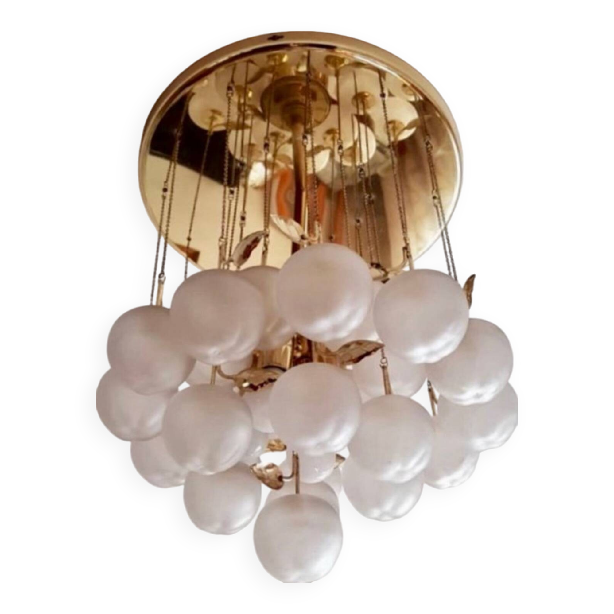 Suspension Laiton et verre