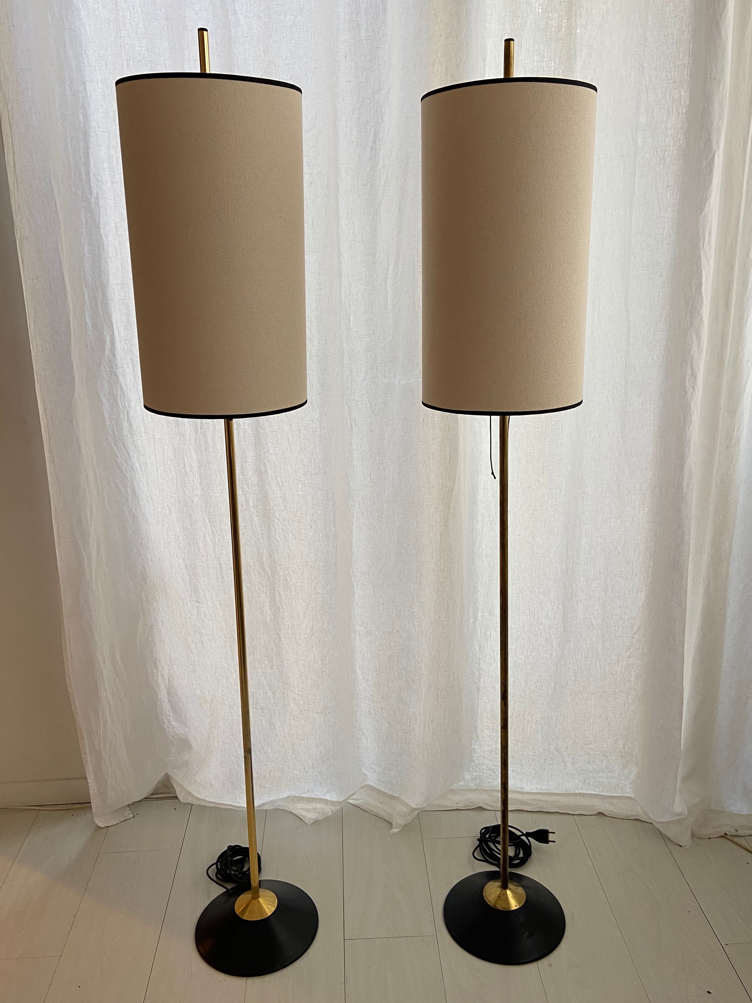 Pair of floor lamps 50s