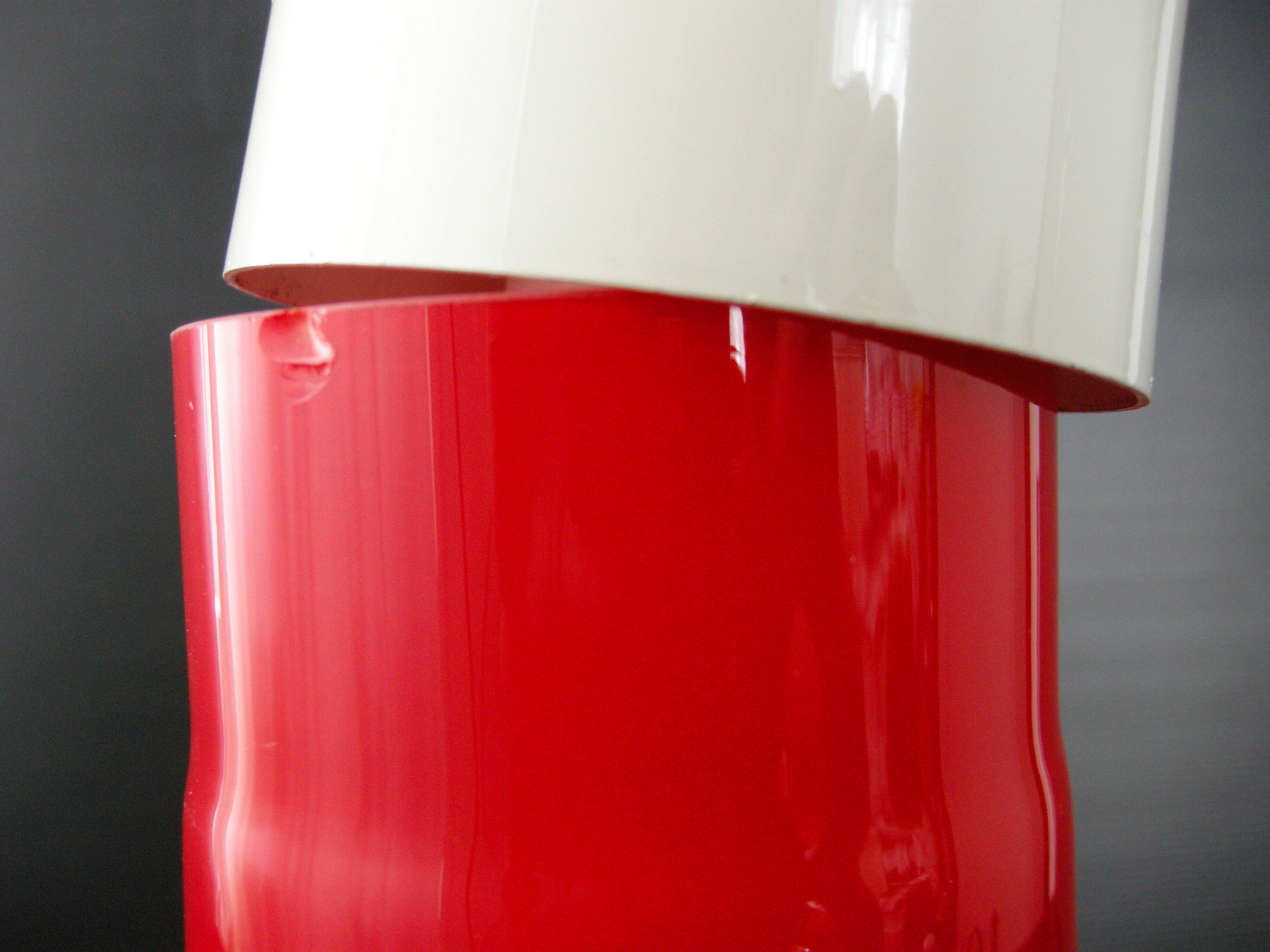 Luminous lamp foot in vintage glass 1970