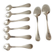 Lot de 8 cuillers à moka en métal argenté de christofle modèle "malmaison"