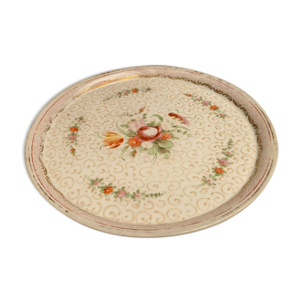 Saxon porcelain dessert tray with enamelled decoration signature crossed swords
