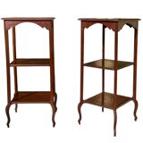 Pair of Louis XV Style Mahogany Side Tables