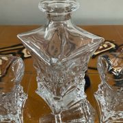 Vintage Bohemian crystal whisky set