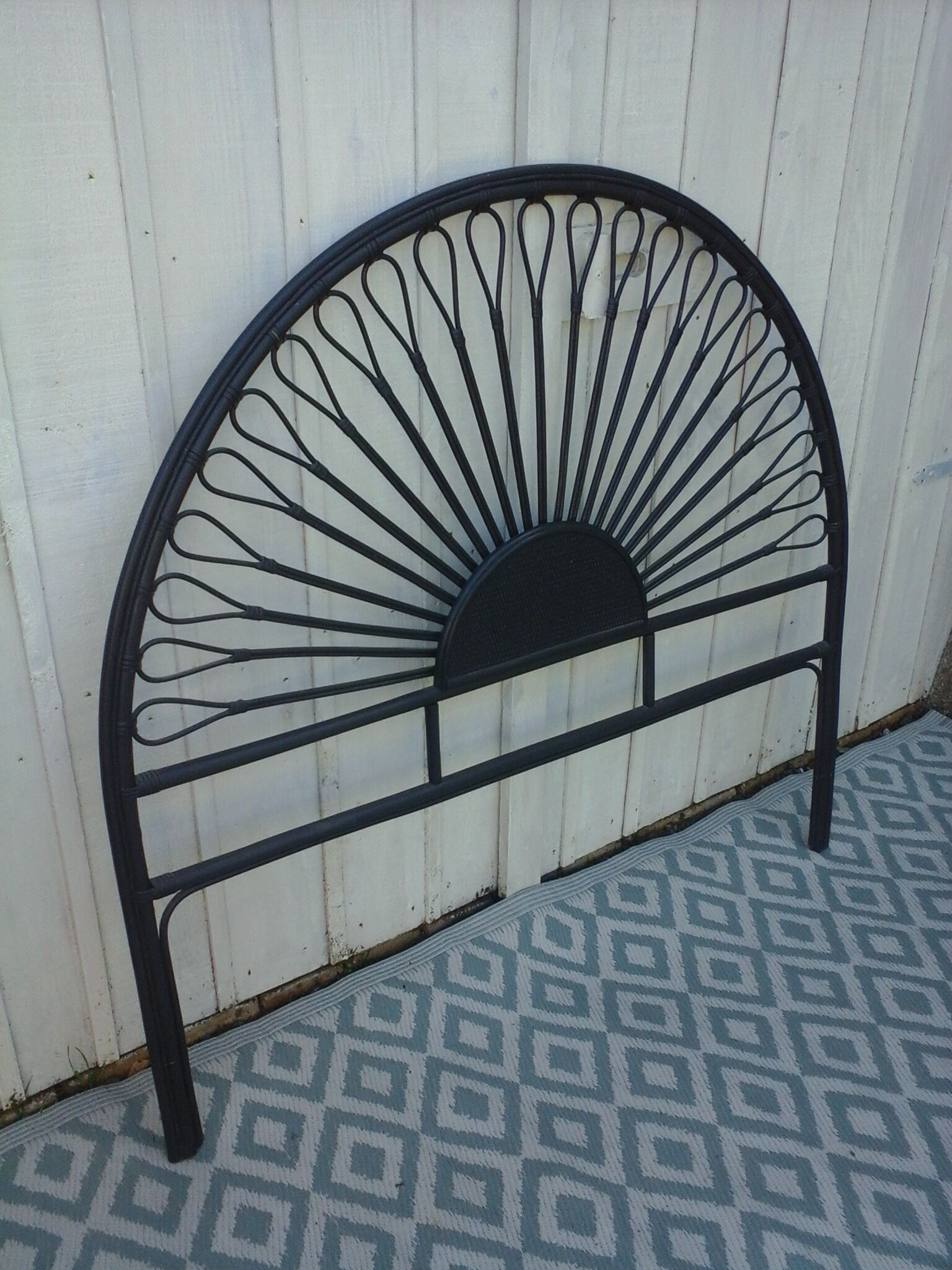 Headboard rattan for 2 people