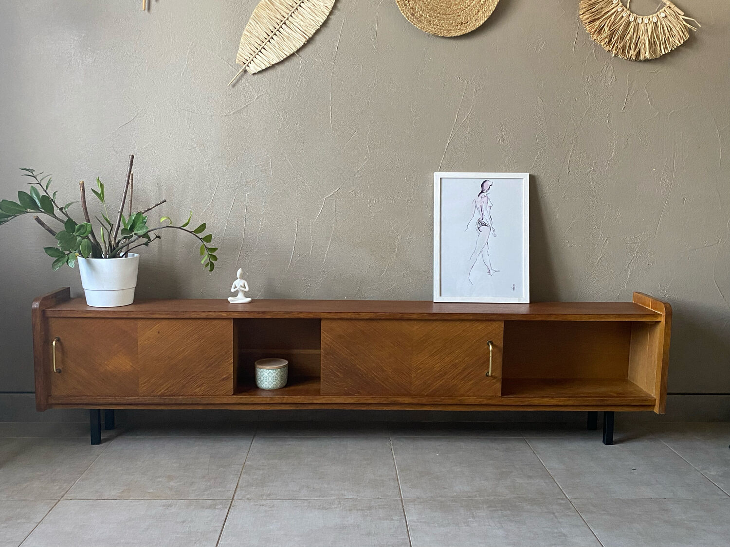 Vintage wooden row from the 50s-60s