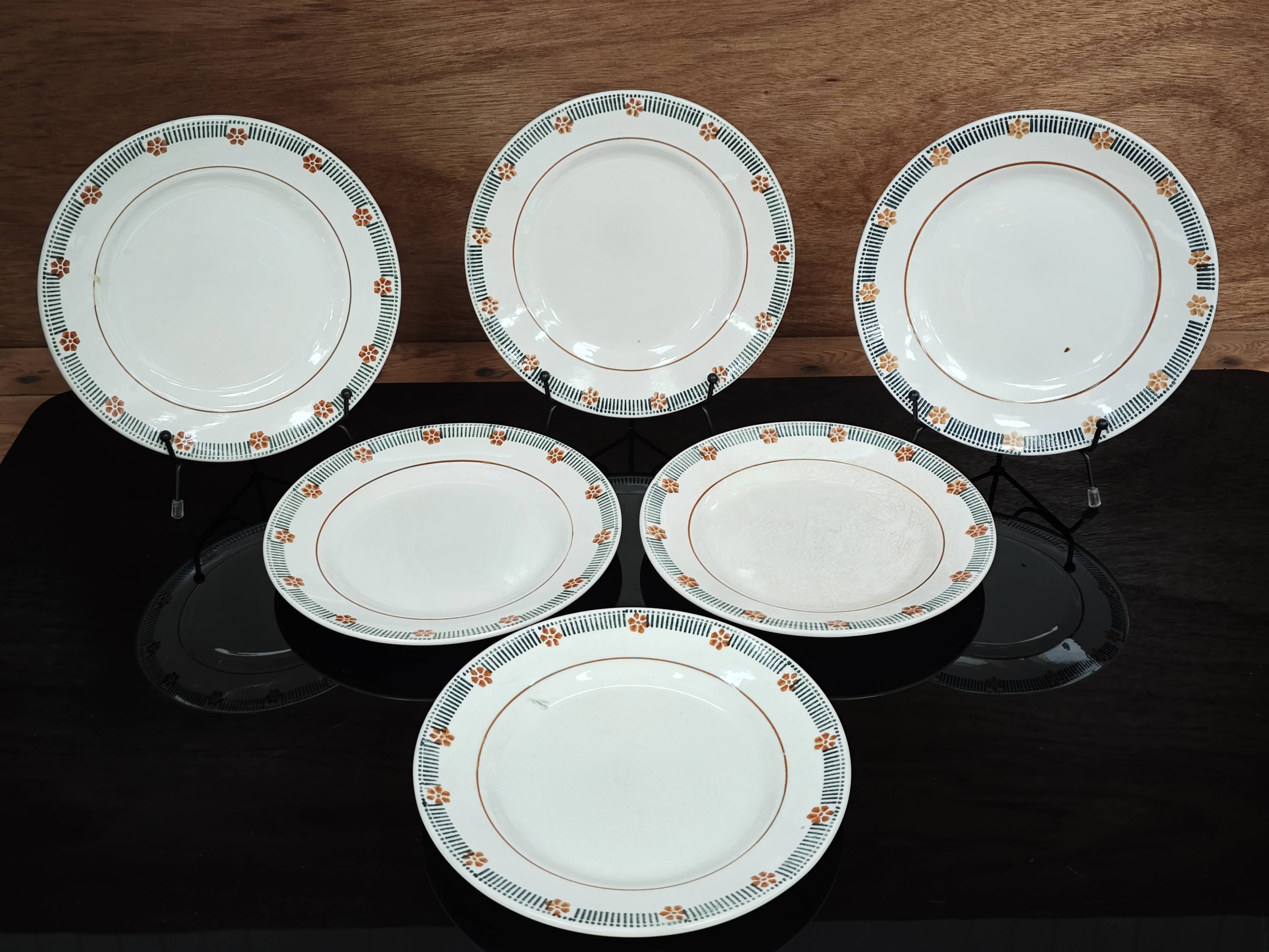 Set of 6 dessert plates St Amand Céranor Model Parame