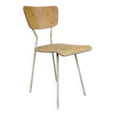 Bernard Durussel white lacquered chair, model Partout, 1951.