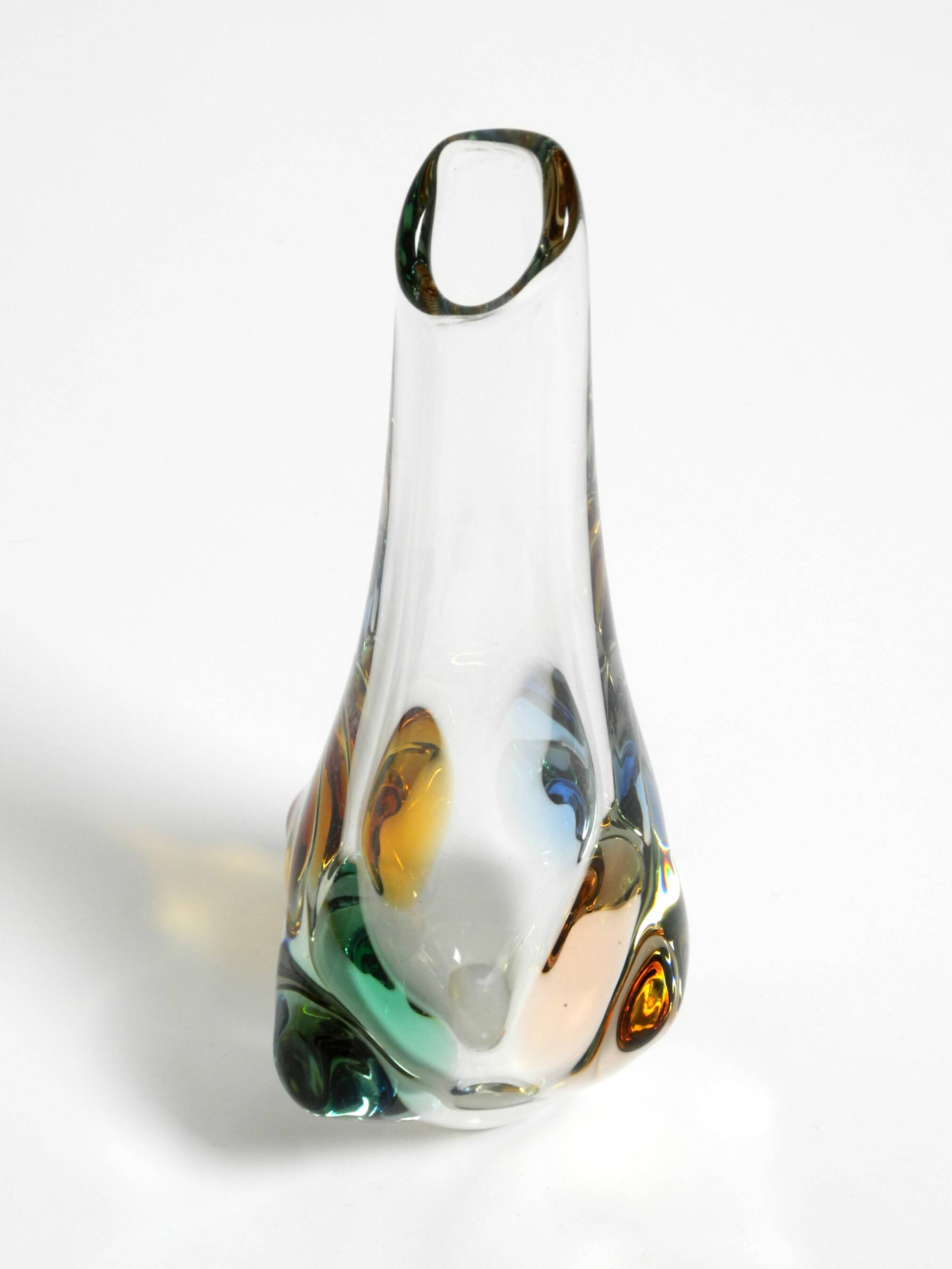 Deux vases en cristal des années 1960 par Miroslav Klinger pour Bohemia Glass.