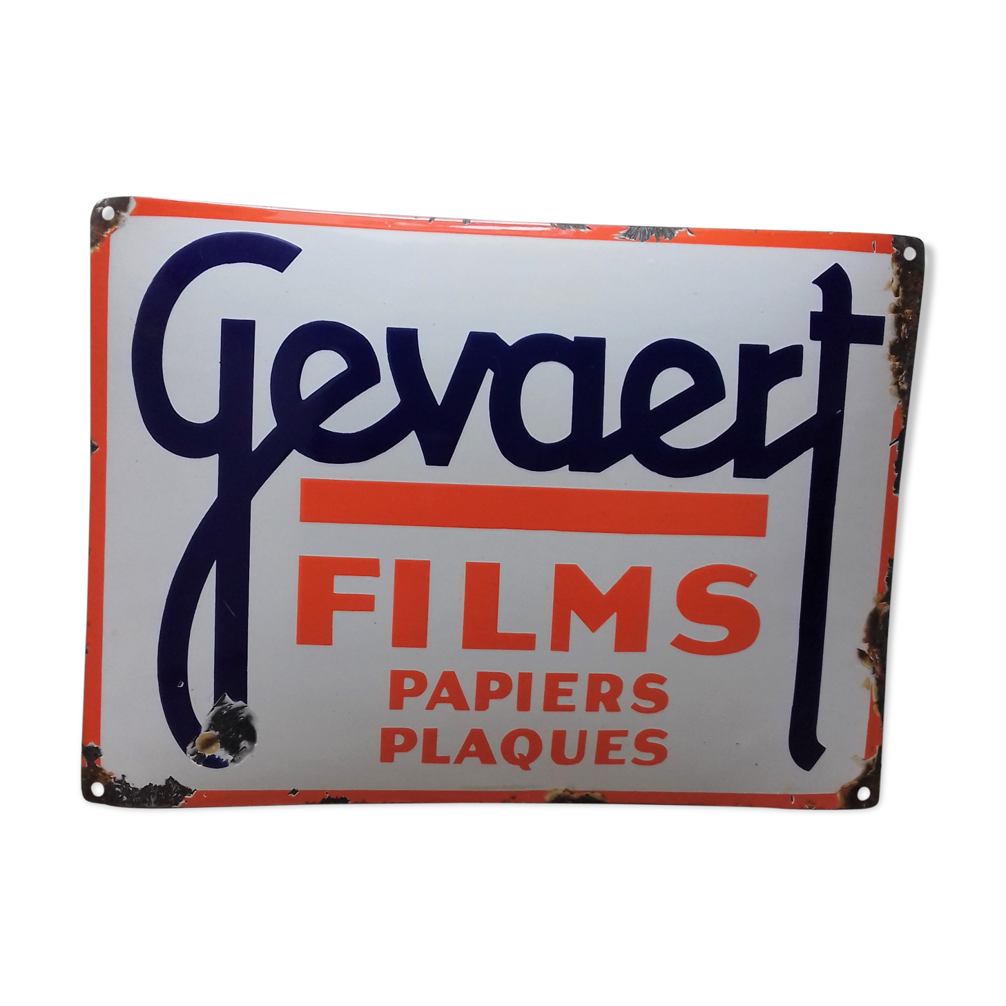 Enamel plate "film Gevaert"