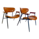 Mid Century Modern Lounge Chairs, set of two, Gastone Rinaldi style, Italy 1960's