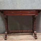 Napoleon III period winged desk table in mahogany