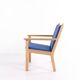 Hans J. Wegner – Lounge chair GE 284 – Getama – Oak & blue wool