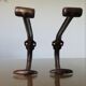 Pair of steel coatrack stamped years 30/40