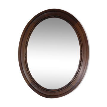 Oval wooden frame and 47.5 cm window