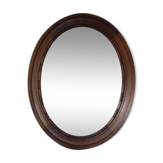 Oval wooden frame and 47.5 cm window