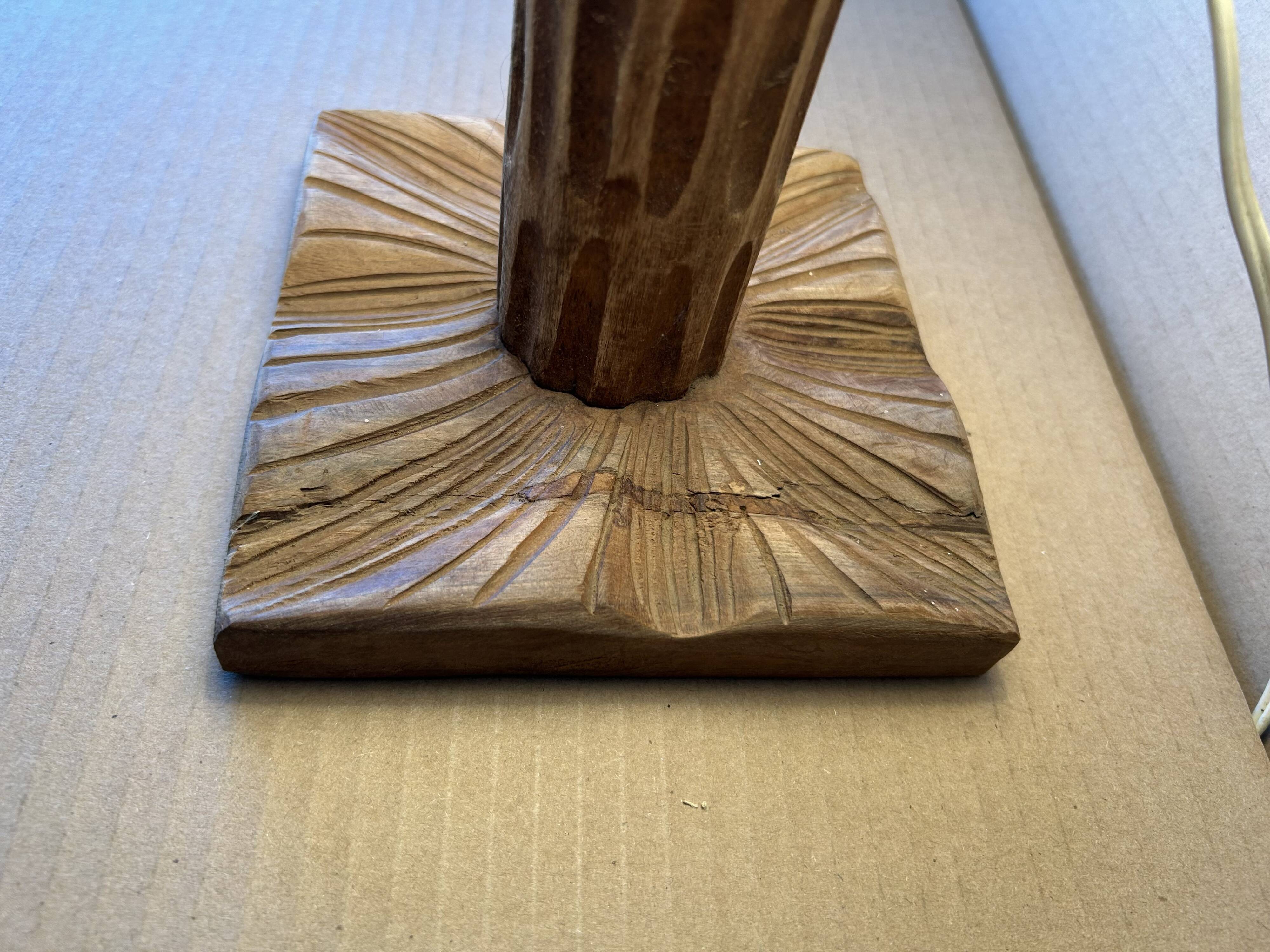 Vintage wooden table lamp