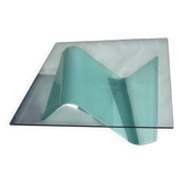 Table "sail" in curved glass by Dietmar Joester
