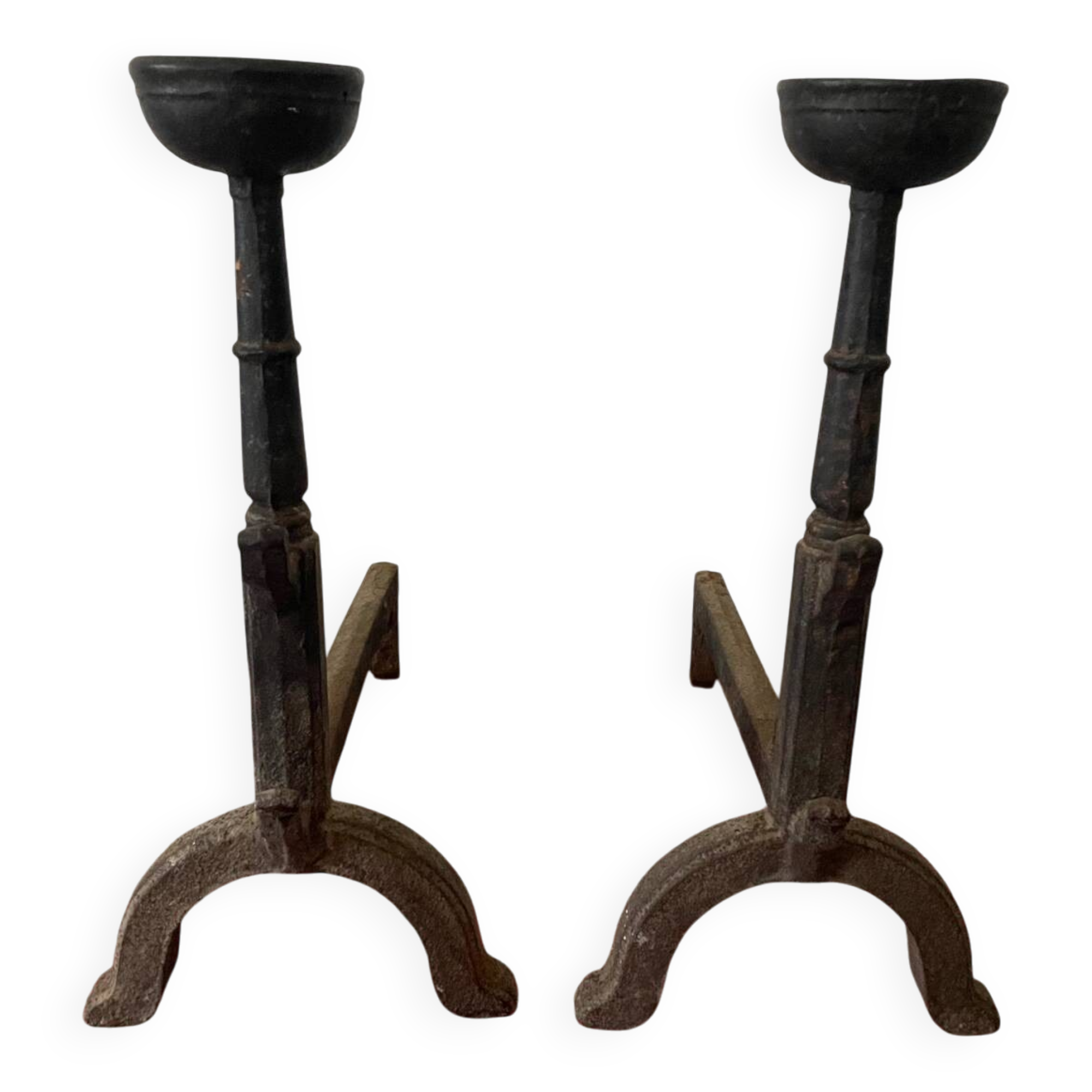 Cast iron fire dogs