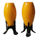 Pair of yellow vases "mickaël powolny and loetz"