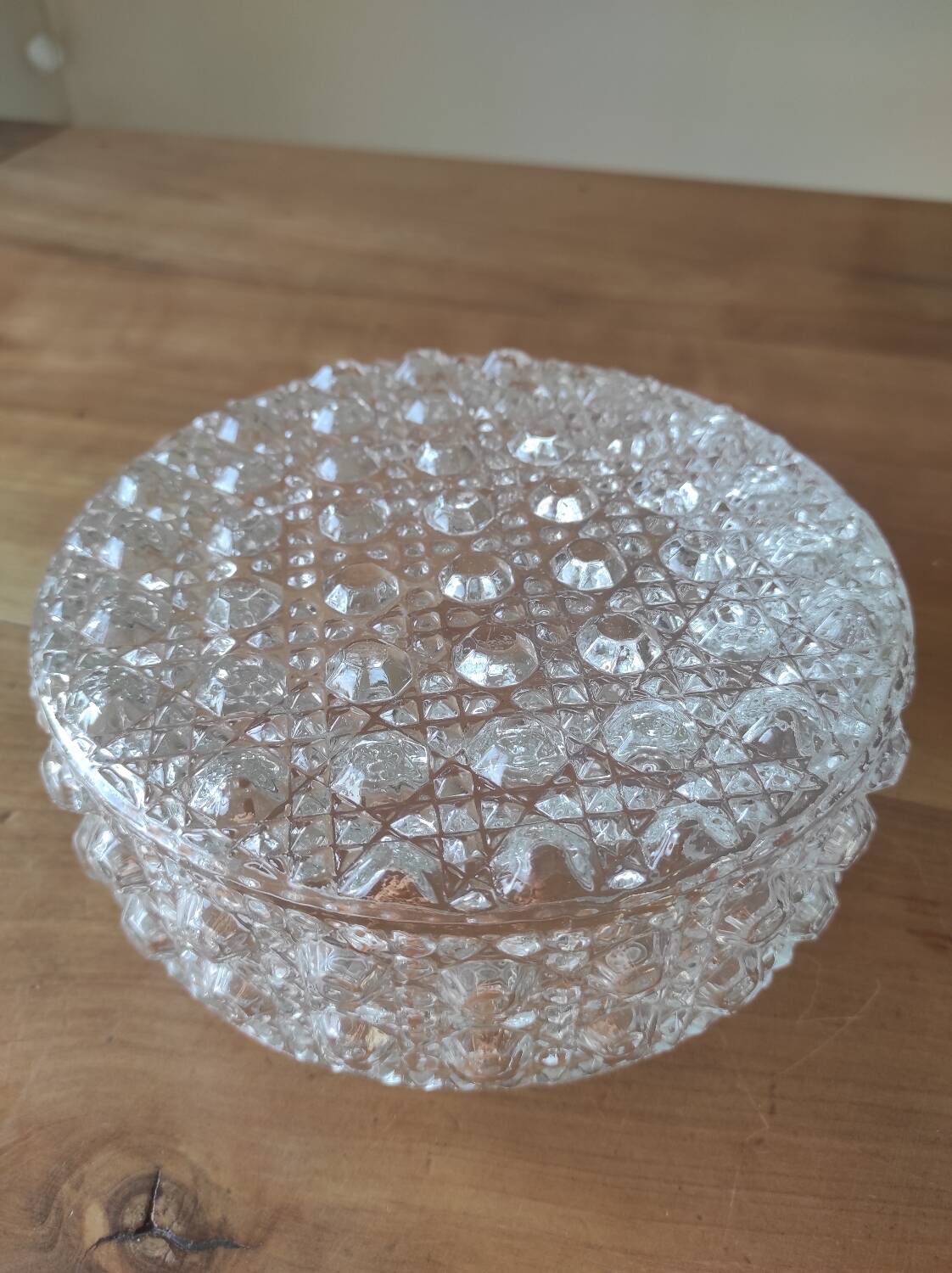 Glass ceiling light globe with relief decoration