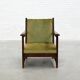 Hague School Sculptural Armchair, Stained Oak, The Netherlands, 1920s