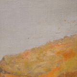 Oil on the cartoon “Vista de la costa de Villefranche”, Rene Charles Edmond