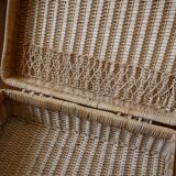 Suitcase vintage wicker