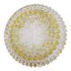 Vintage glass cake plate walther glass bubbles embossed