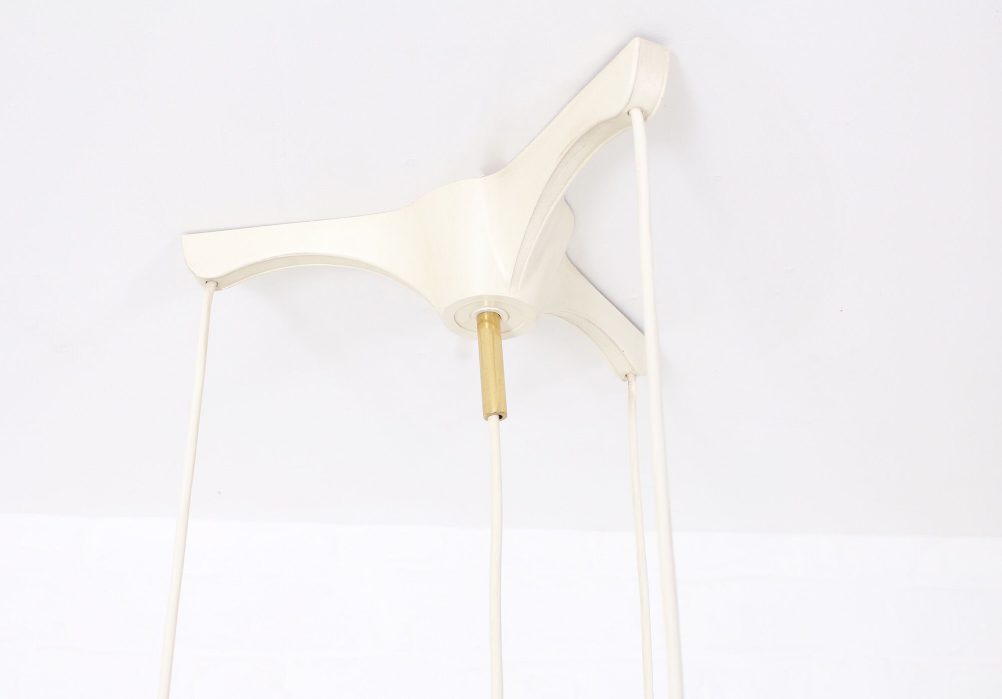 Cascade chandelier 4 globe in blown amber glass