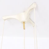 Cascade chandelier 4 globe in blown amber glass