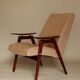 Vintage armchair design by J. Smidek mid century modern design chair tissu beige