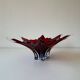 Important Murano blown glass centrepiece – Ruby red and blue