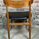 Chairs (set of 4) vintage 1960 Italian Casala in teak and skaï