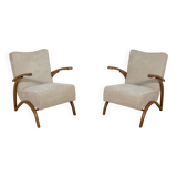 Model 410 Armchairs by Jindřich Halabala for UP Závody, Czechoslovakia, 1930s, Set of 2