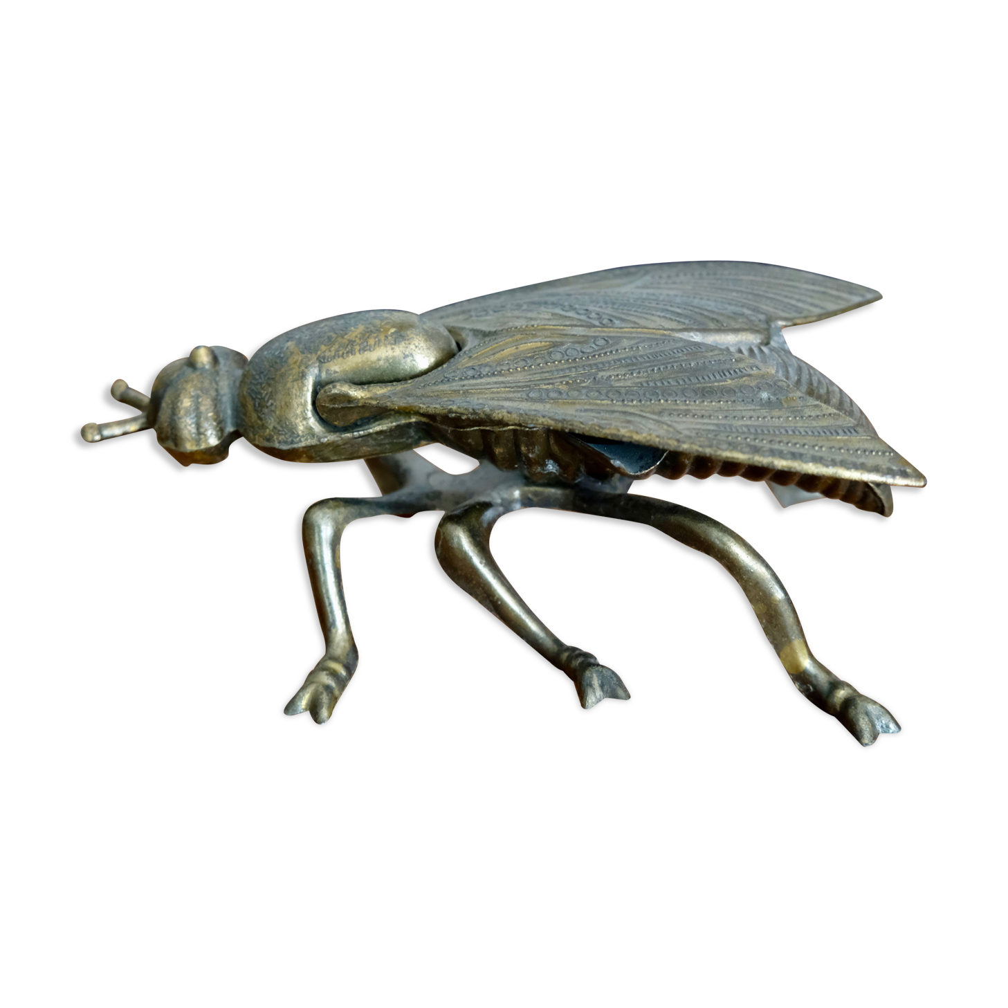 Vintage brass fly ashtray 1970