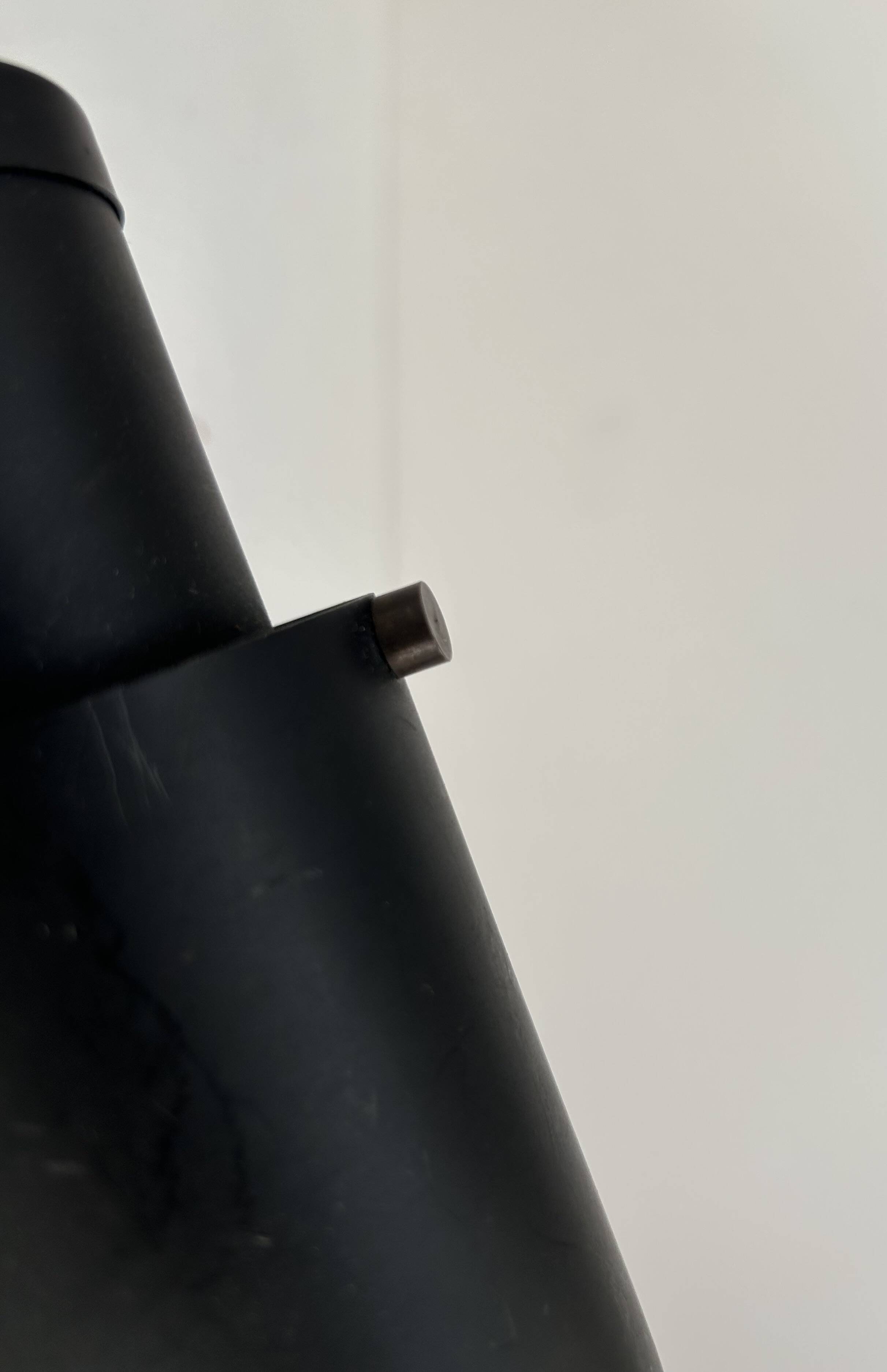 Pair of vintage Zodiac wall lights by Jacques Biny, matte black, France 1960s