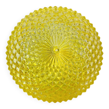 Lumière murale ou de plafond en verre vintage, années 1970