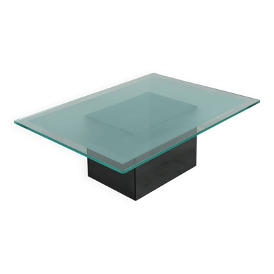 Table basse en miroir et en verre italienne par Nanda Vigo pour Acerbis, 1971